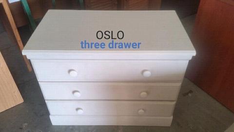 ✔EXQUISITE Oslo 3 Drawer Chest of Drawers