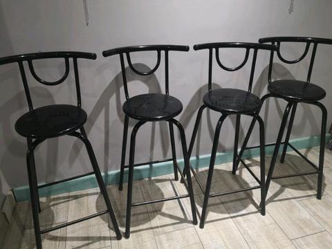 Black steel frame chairs