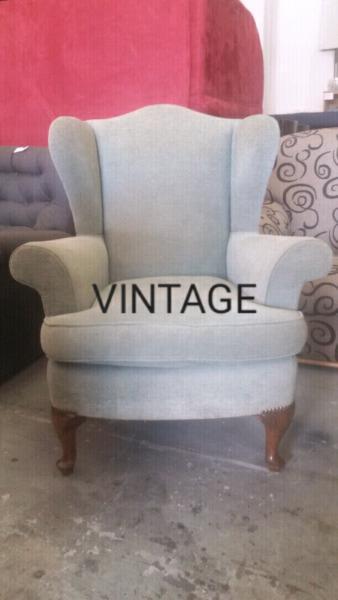 ✔ EXQUISITE Vintage Wingback Armchair (circa 1950)