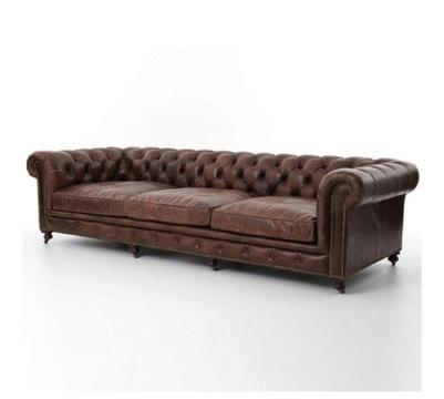 Full Brazilian leather chesterfield couch