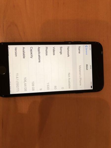 Iphone 7 with 128gb in black