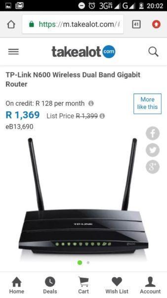 TP link N600 wireless dualband and adsl2+modem router
