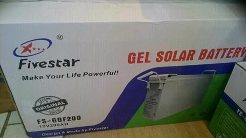 200AH 12V Brand new Gel fivestar batteries