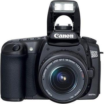 Canon EOS 20D DSLR Camera with EF-S 18-55mm f/3.5-5.6 Lens and bag