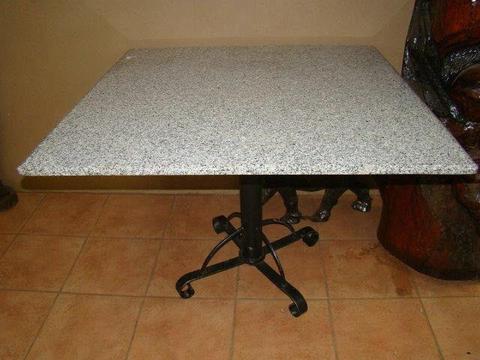 Squire Table with granite top 1m x 1m 750mm high (three available) R990ea