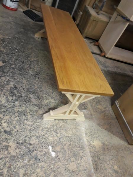 New Bench with solid oak top 1680x450 mm