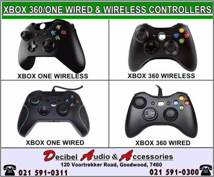 Xbox 360 Xbox One Wired and Wireless Game Controllers