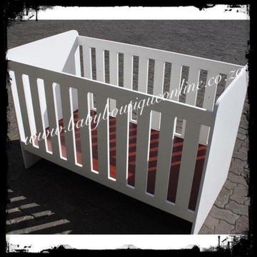 Brand new white wooden cot