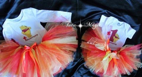 WINNIE THE POOH TUTUS SKIRTS WITH PERSONALIZED PRINTED T-SHIRTS