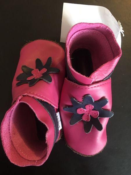 Various genuine leather baby booties for sale