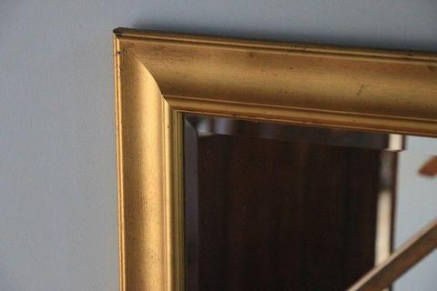 Gilt framed beveled mirror for sale