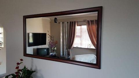 Wooden Framed Beveled Mirrors
