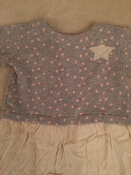 Cotton On Baby girls' dress grey&pink- 3-6m
