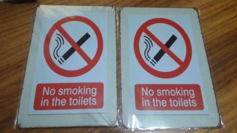 No Smoking Vintage Metal Signs