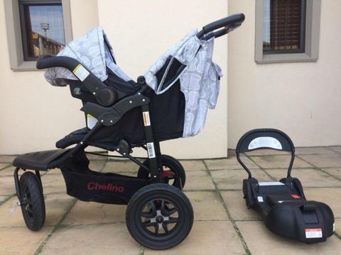 Baby stroller and car attachment