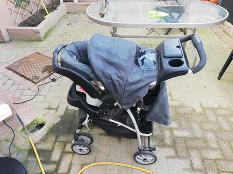 Pram with car seat detachable