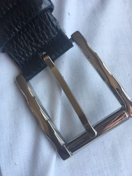 Black genuine leather men’s belt