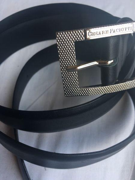 Designer Black genuine leather Men’s belt