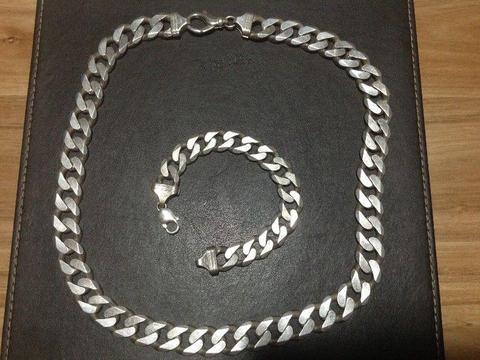 Second hand Italian curb chain with bracelet