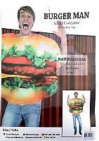 Costume adult burger man