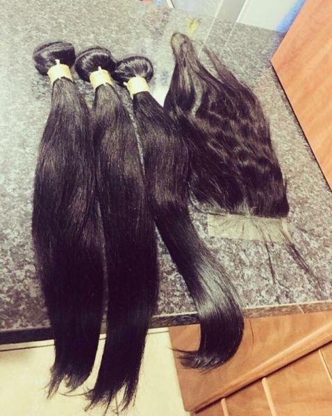 Weaves Plus Free Closures on trusted Grade9A/10A Peruvian, Indian, Malaysian,Combodian and Brazilian