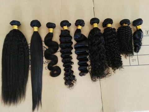 100% Grade9A/10A Hair: Peruvian, Indian, Malaysian,Combodian and Brazilian BUNDLES PLUS CLOSURE