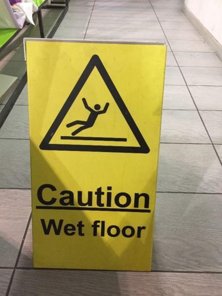 Caution wet floor A frame R148 . 00