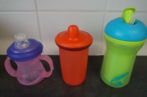 Sippy cup and straw bottle