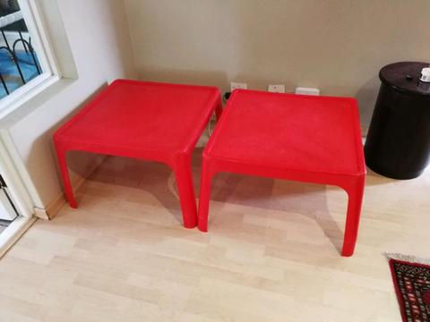 2 plastic kids tables R125 each or R200 for both