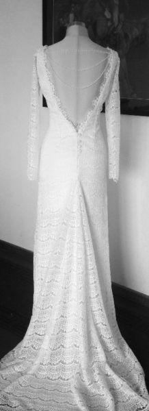 Beautiful elegant vintage bohemian wedding gown