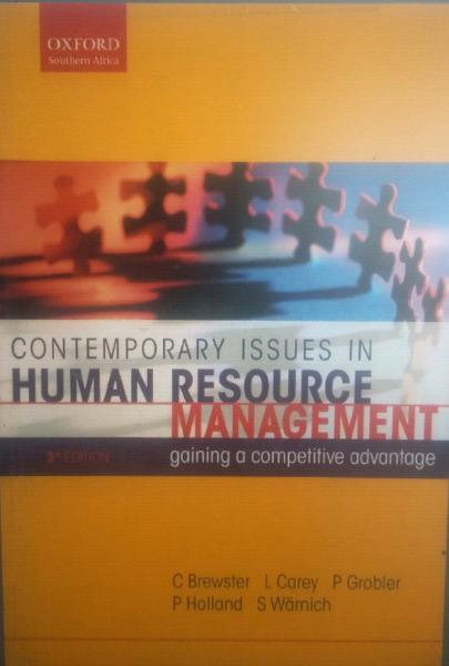 Contemporary issues in human resource management