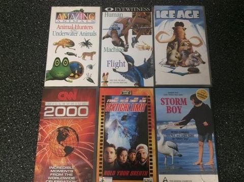 6x VHS Video Tapes movies/education