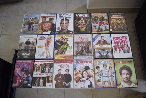 18 Hollywood DVDs for sale, virtually new