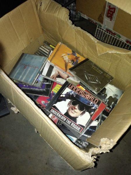 Box of CD's from 70's 80's and 90's