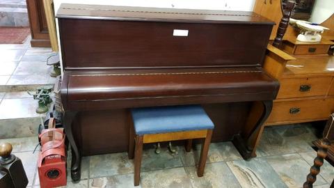 Otto Bach Upright Piano and Stool