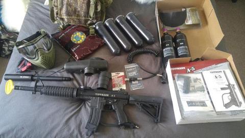 Paintball - Tippmann A5 with Response Trigger & Gear (Ready to play)
