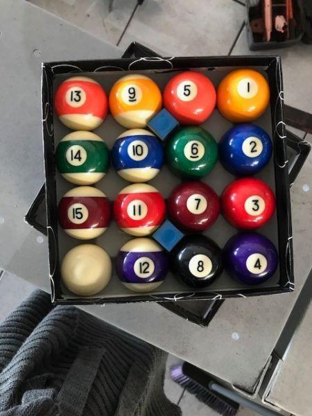 Set of Pool Balls - Never used