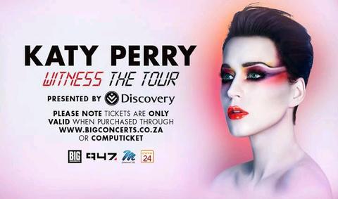 2x Katy Perry Golden circle tickets