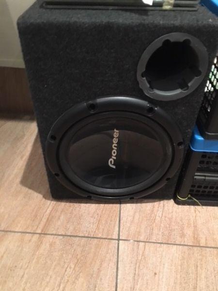Pioneer sub and amp