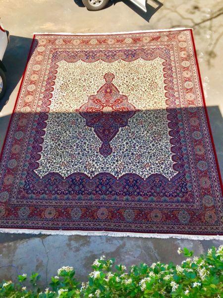 Genuine hand knotted Persian carpet 4m x 5 meter