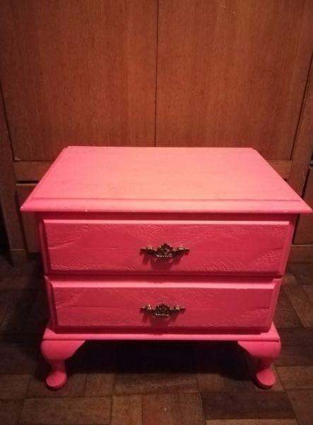 Mini Antique Prink Chest Of Draw