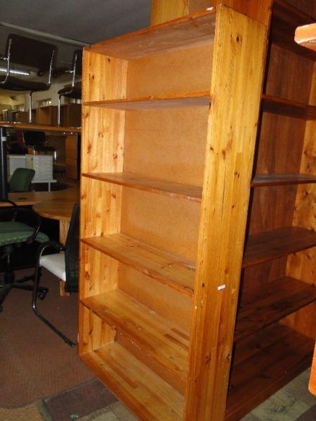 3,4 & 5 Tier Pine Bookshelves in excellent condition from R 950