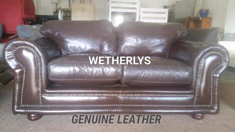 ✔WETHERLYS Genuine Leather 2 Division Couch