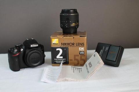 24Mp Nikon D3200 with Image Stabilizer 18-55mm G VR lens