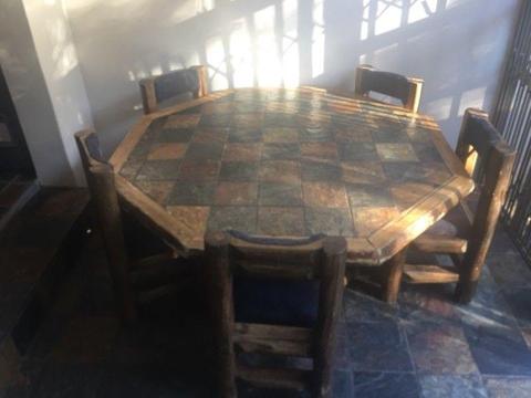 Slate Stone Table and chairs