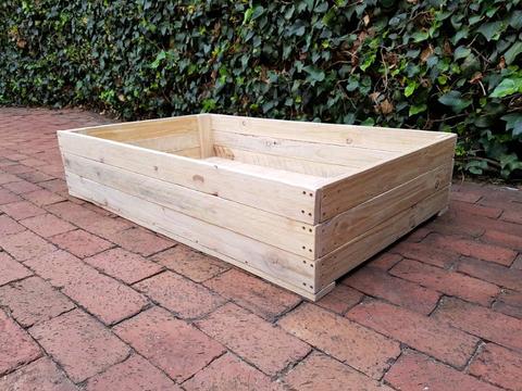 Large wooden planter box