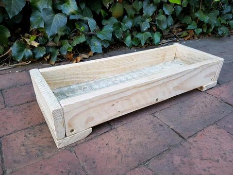 Shallow - 50cm wooden planter boxes (for flowers or herbs)
