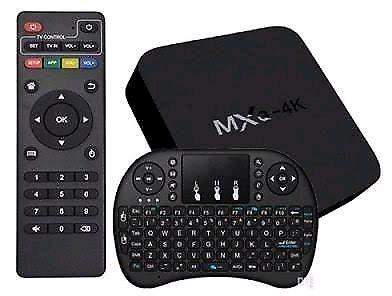 MXQ Android 7.1 TV Box with Wireless Qwerty Mini Handheld Keyboard and Touch pad#SPECIAL