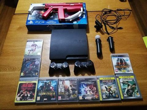 PlayStation 3 300GB + Accessories + 10 PS3 Games For Sale - R2 800
