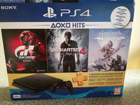 Sealed Sony Ps4 + 3 Games And 90 PS Plus